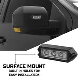 PST 2 x Surface Grille Strobe Light Amber SAE Certified
