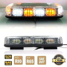 Load image into Gallery viewer, [AMBER-WHITE] LED Rooftop 12&quot; Emergency Strobe Light Bar - Premium Services Technologies 