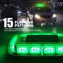 Load image into Gallery viewer, [GREEN] LED Rooftop 12&quot; Mini Emergency Strobe Lights Bar - Premium Services Technologies 